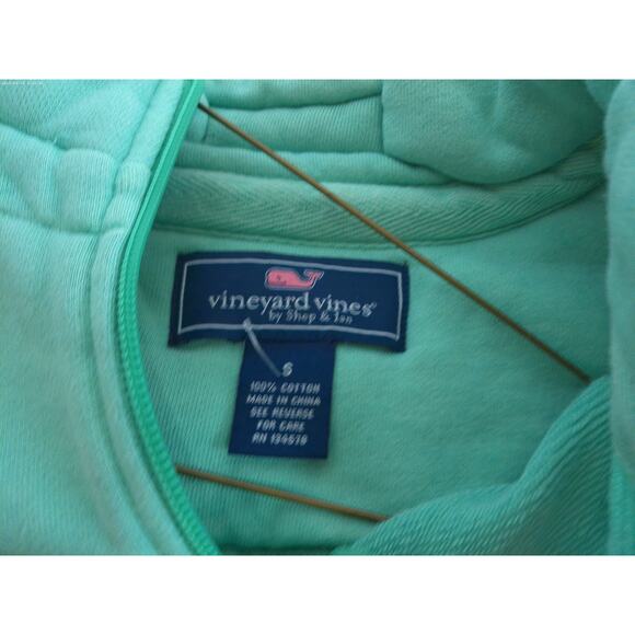 Vineyard Vines Shep 1/4 Zip Sweatshirt Quilted Neptune Green Size Small - Picture 3 of 6